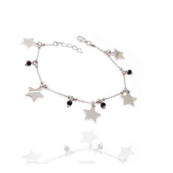 RMB|NALBORI 925 Silver women's bracelet with star pendants