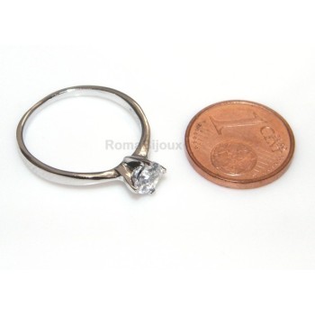 RMB|925 Rhodium: Solitaire with zircon 5mm brilliant cut