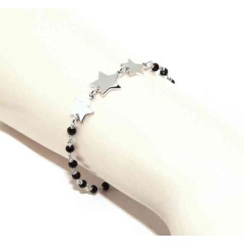 RMB|NALBORI Bracciale donna Argento 925 marsigliese nero con 3 stelline