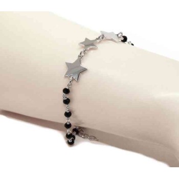RMB|NALBORI Bracciale donna Argento 925 marsigliese nero con 3 stelle