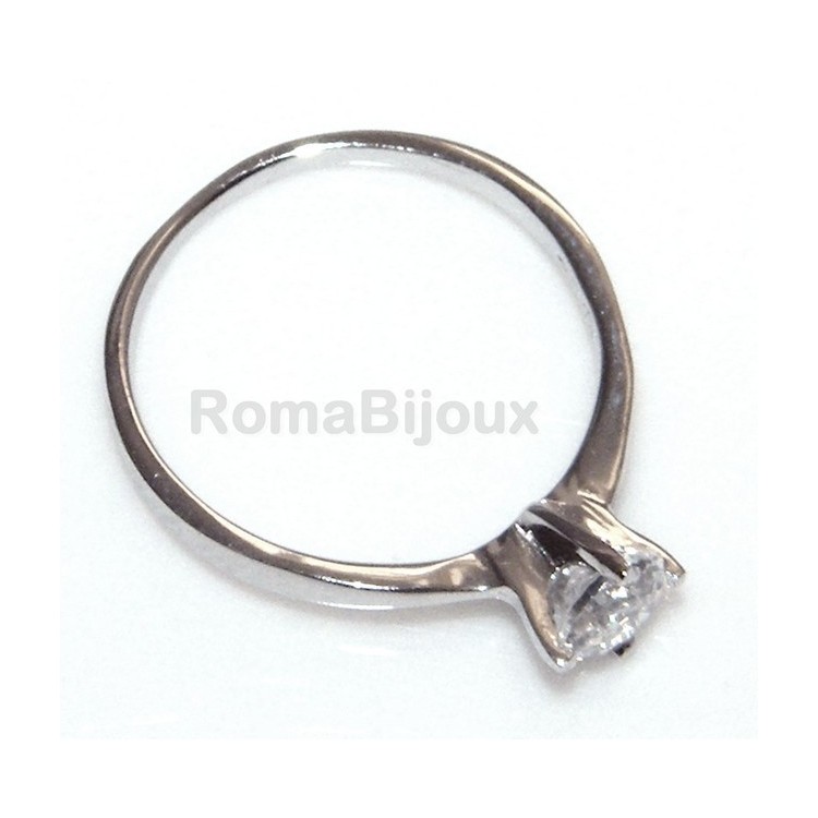 RMB|925 Rhodium: Solitaire with zircon 5mm brilliant cut