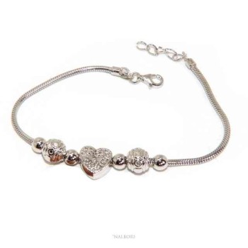 RMB|NALBORI Snake woman bracelet Silver 925 charm star heart cloverleaf