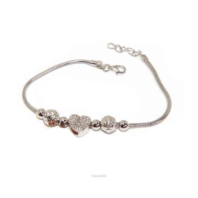 RMB|NALBORI Snake woman bracelet Silver 925 charm star heart cloverleaf