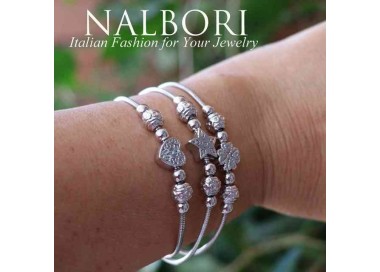 RMB|NALBORI Snake woman bracelet Silver 925 charm star heart cloverleaf
