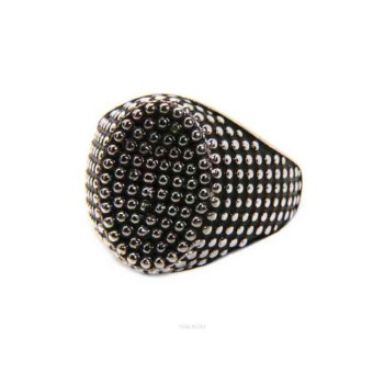 RMB|NALBORI 925 silver ring for men with an oval chevalier shield