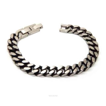 RMB|NALBORI Dark steel 10mm wide gourmette bracelet