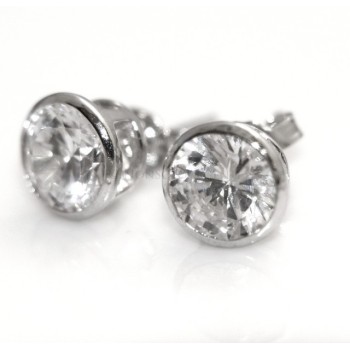 RMB|Silver 925: earrings male micro chives 7 mm cubic zirconia