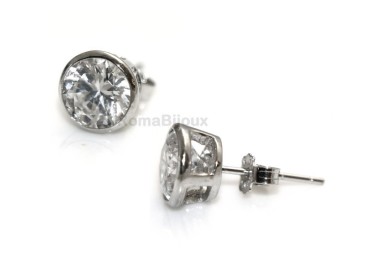 RMB|Silver 925: earrings male micro chives 7 mm cubic zirconia