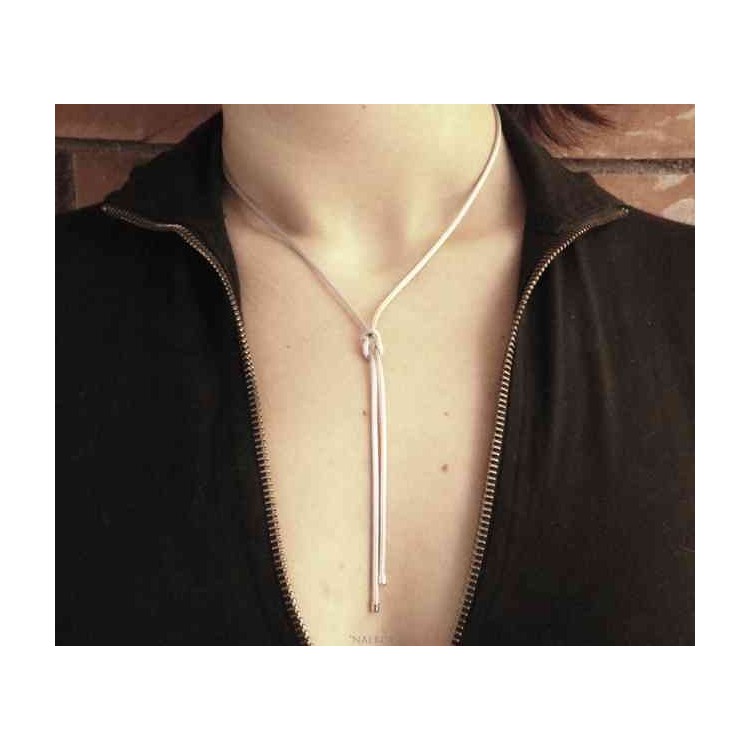 RMB|Nalbori collana argento 925 con nodo dell'amore e finto saliscendi