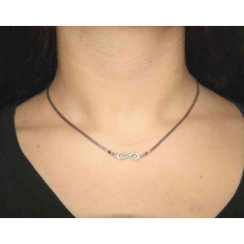 RMB|NALBORI necklace 925 silver infinite zircon fox tail