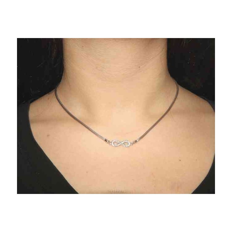 RMB|NALBORI necklace 925 silver infinite zircon fox tail
