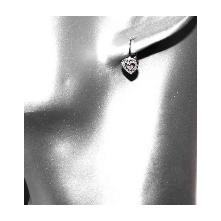 RMB|Small heart shaped 925 silver earrings