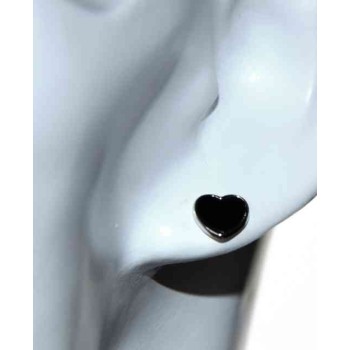 RMB|NALBORI orecchini argento 925 cuore piccolo onice