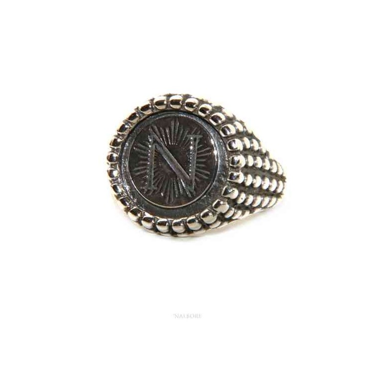 RMB|NALBORI Ring Silver 925 chevalier shield adjustable monogram