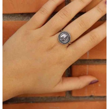 RMB|NALBORI Ring Silver 925 for man or woman adjustable shield miraculous madonna