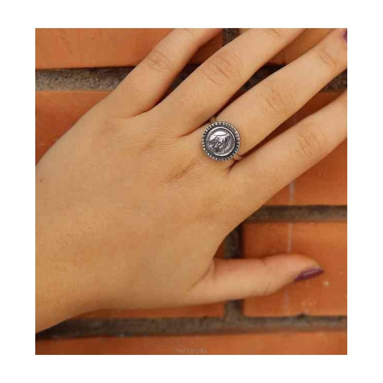 RMB|NALBORI Ring Silver 925 for man or woman adjustable shield miraculous madonna