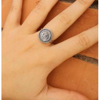 RMB|Ring Silver 925 for man or woman adjustable shield 500 Italian lire