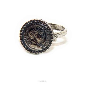 RMB|Ring Silver 925 for man or woman adjustable shield ancient coin