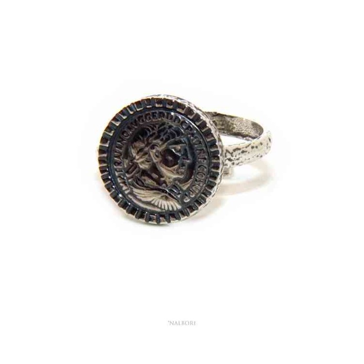 RMB|Ring Silver 925 for man or woman adjustable shield ancient coin
