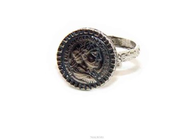 RMB|Ring Silver 925 for man or woman adjustable shield ancient coin