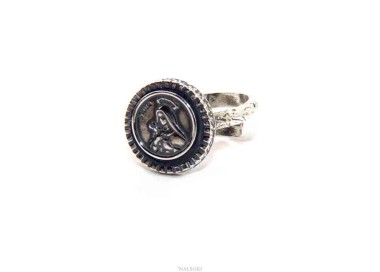 RMB|NALBORI Ring Silver 925 for man or woman adjustable shield holy rita