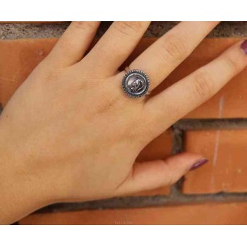 RMB|Ring Silver 925 adjustable shield Medjugorje Madonna