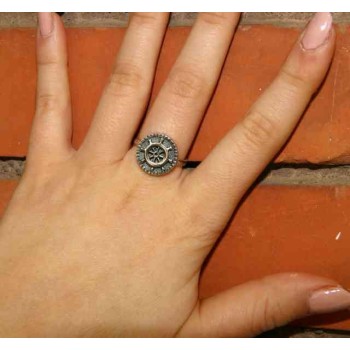 RMB|Ring Silver 925 for man or woman adjustable shield helm