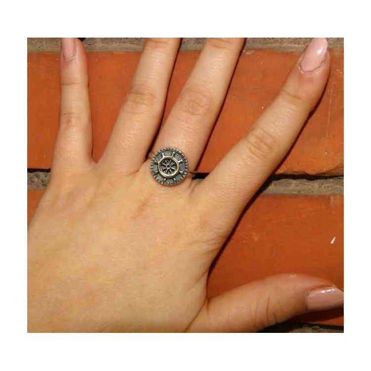 RMB|Ring Silver 925 for man or woman adjustable shield helm