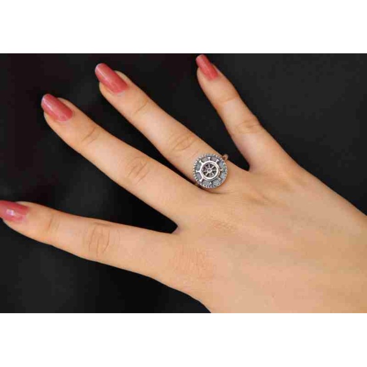 RMB|NALBORI Ring Silver 925 adjustable shield with helm