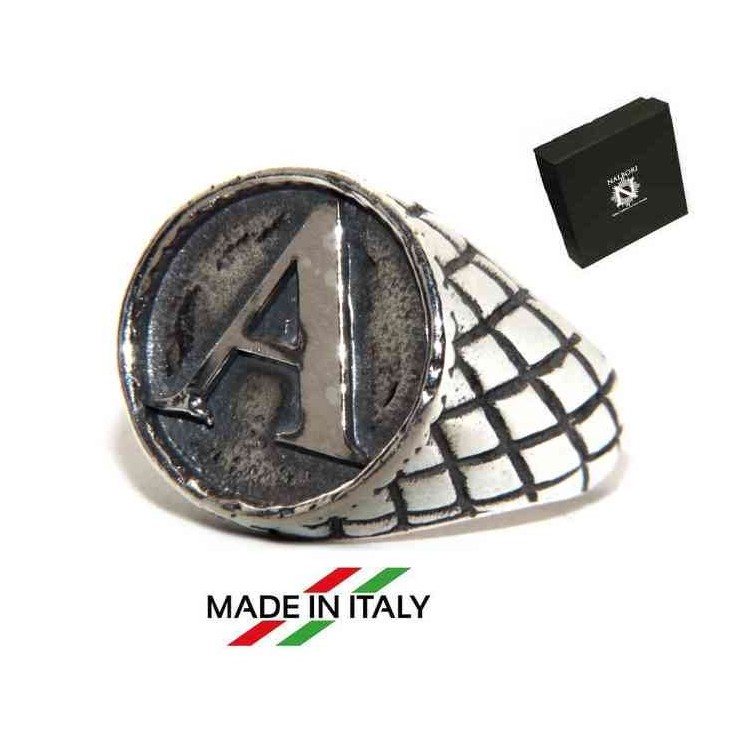 RMB|NALBORI Ring Silver 925 chevalier shield adjustable letter A