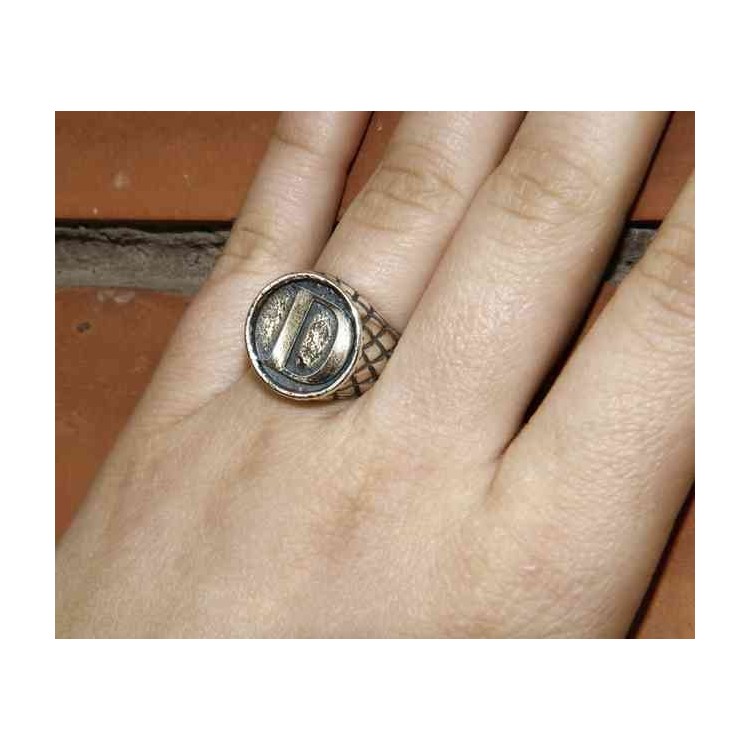 RMB|NALBORI Ring Silver 925 chevalier shield adjustable letter D