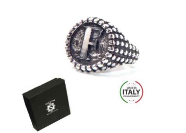 RMB|NALBORI Ring Silver 925 chevalier shield adjustable letter F