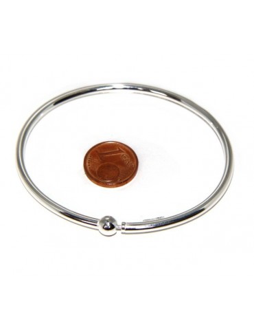 SILVER 925: woman bracelet for patented CHARMs BEADS closing pendants oval midsize