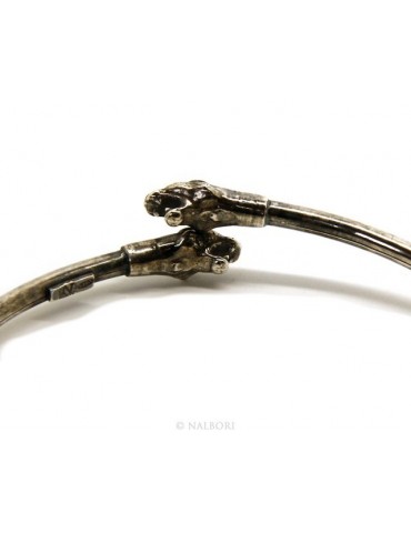 SILVER 925: Bracelet man or woman slave opened PUMA burnished - Symbols of Nalbori