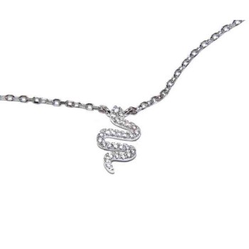 RMB|NALBORI collana forzatina argento 925 con centrale serpente