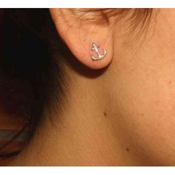 RMB|NALBORI men's or women's earrings in 925 silver still marine