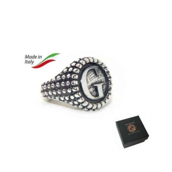 RMB|NALBORI Ring Silver 925 chevalier shield adjustable letter G