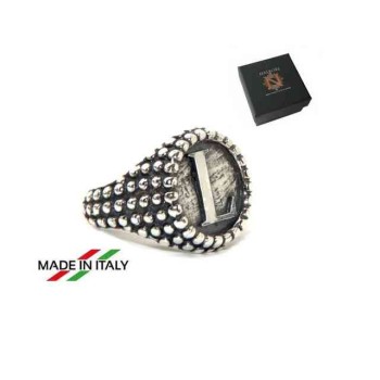 RMB|Ring Silver 925 chevalier shield adjustable letter L