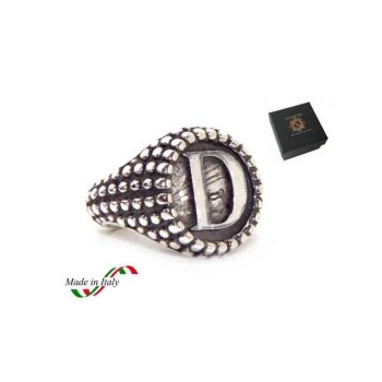 RMB|NALBORI Ring Silver 925 chevalier shield adjustable letter D