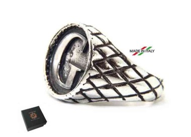 RMB|NALBORI Ring Silver 925 chevalier shield adjustable letter G