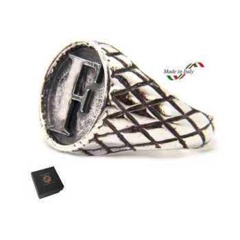RMB|NALBORI Ring Silver 925 chevalier shield adjustable letter F