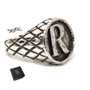 RMB|NALBORI Ring Silver 925 chevalier shield adjustable letter R