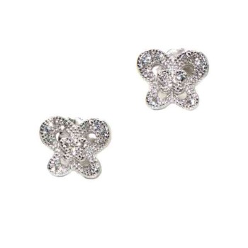 RMB|NALBORI 925 silver butterfly cubic zirconia earrings