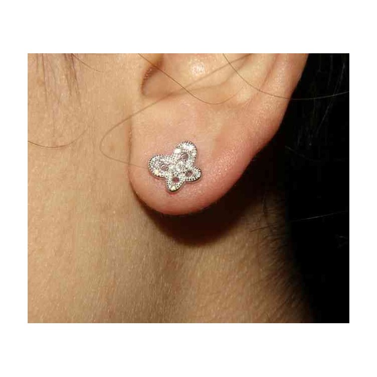 RMB|NALBORI orecchini argento 925 farfalla zirconi
