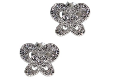 RMB|orecchini argento 925 farfalla zirconi bambina donna marca NALBORI