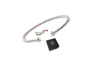 RMB|NALBORI Cable rigid cable bracelet open with mother of pearl