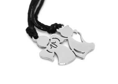 RMB|coppia di collane angelo e diavolo in acciaio