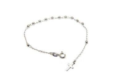 RMB|NALBORI Bracciale rosario Argento 925 palline 3 mm cm 18,00