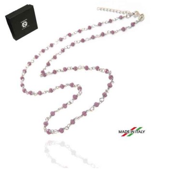 RMB|NALBORI Collana linea marsigliesi Argento 925 Con cristallo ametista 50 cm