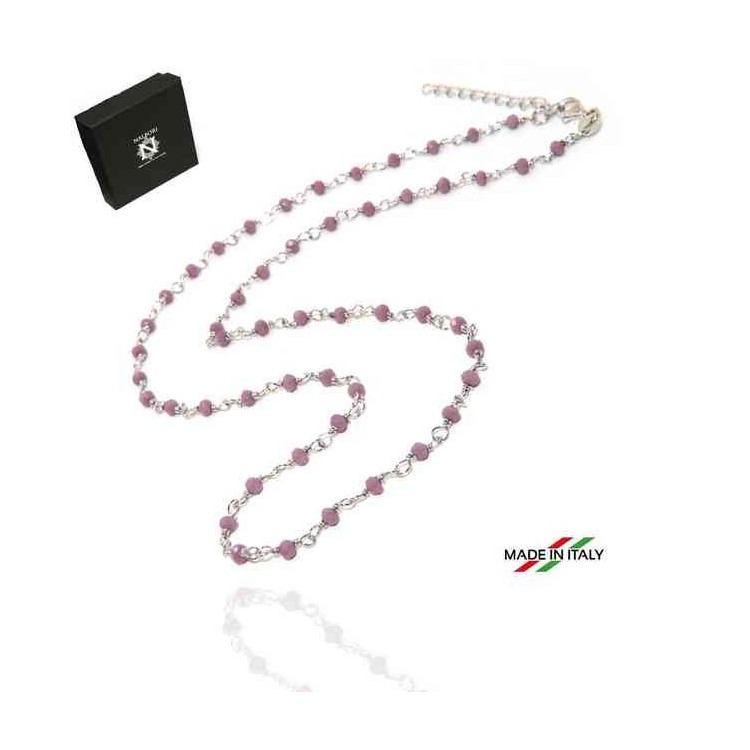 RMB|NALBORI Collana linea marsigliesi Argento 925 Con cristallo ametista 50 cm
